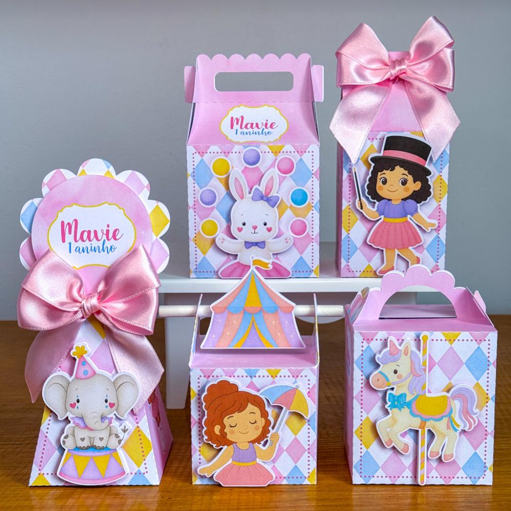 Kit Festa Personalizado Circo Menina (20 Peças)
