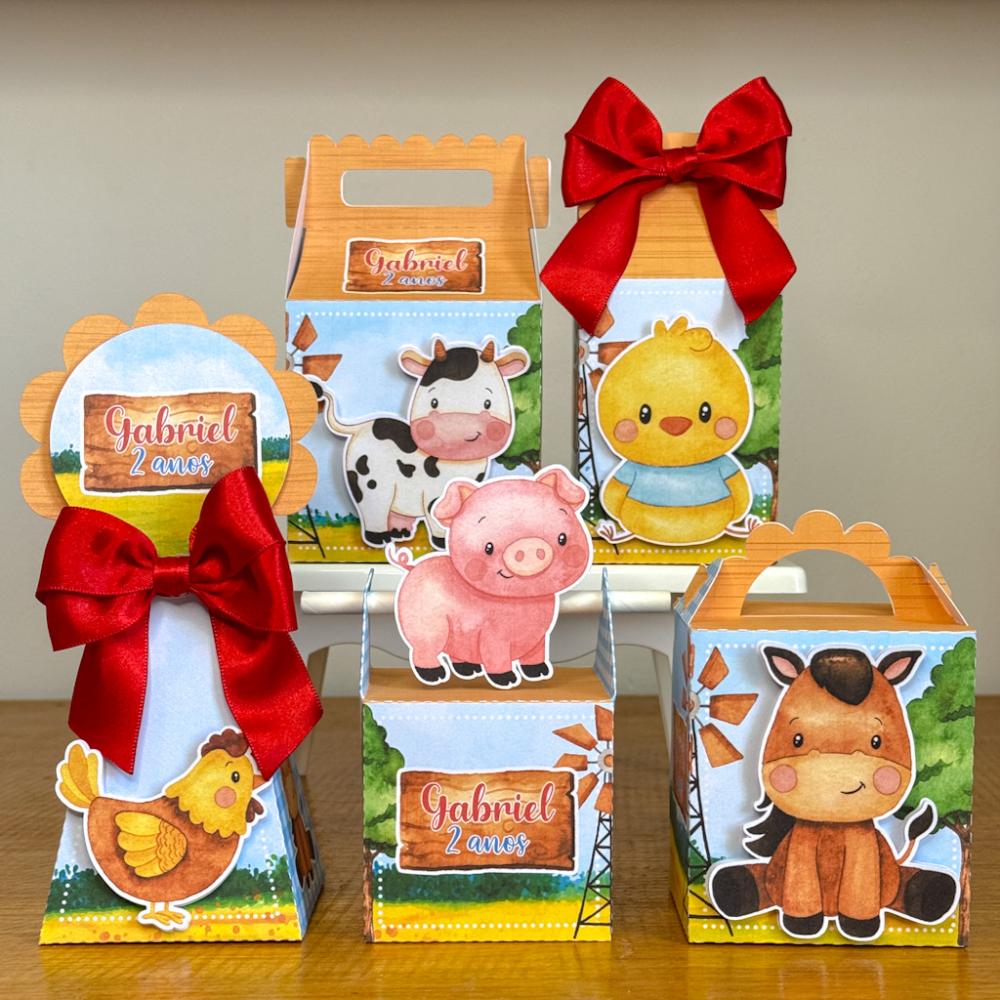 Kit Festa Personalizado Fazendinha (20 Peças)