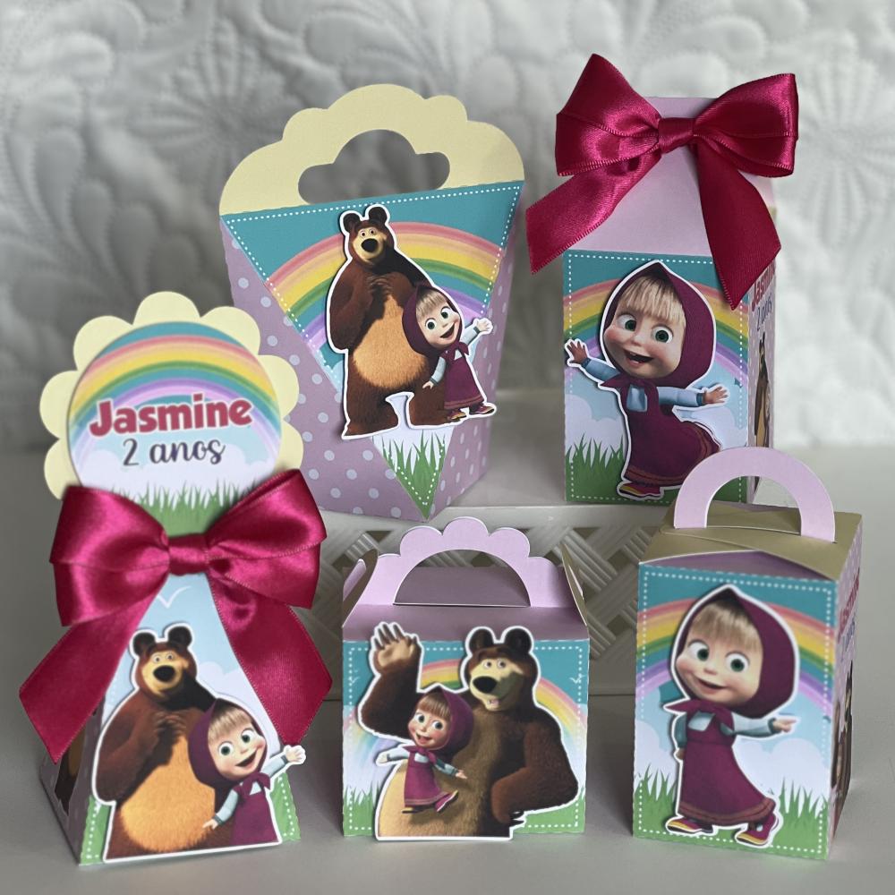 Kit Festa Personalizado Masha e o Urso (20 Peças)