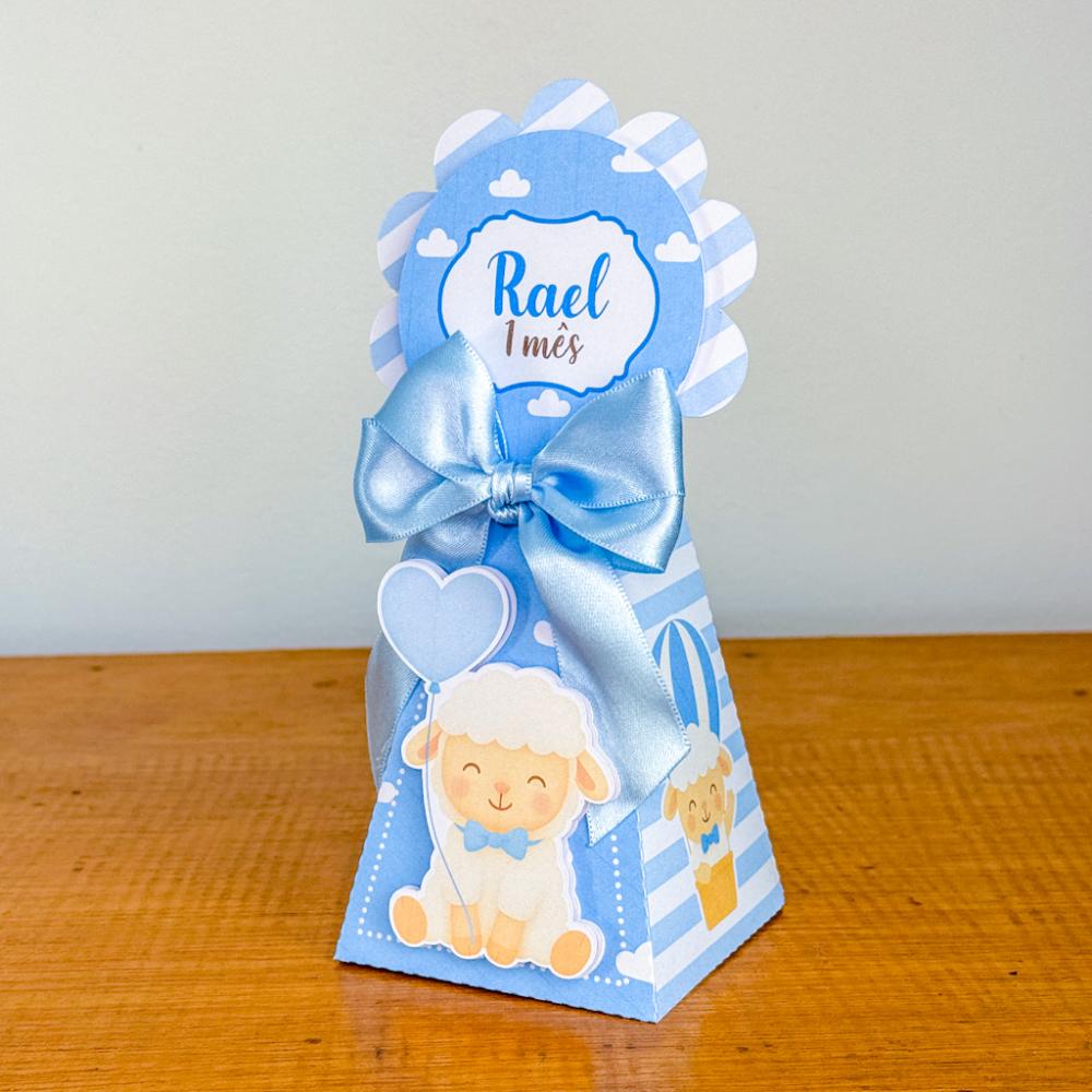 Kit Festa Personalizado Ovelhinha Azul (20 Peças)