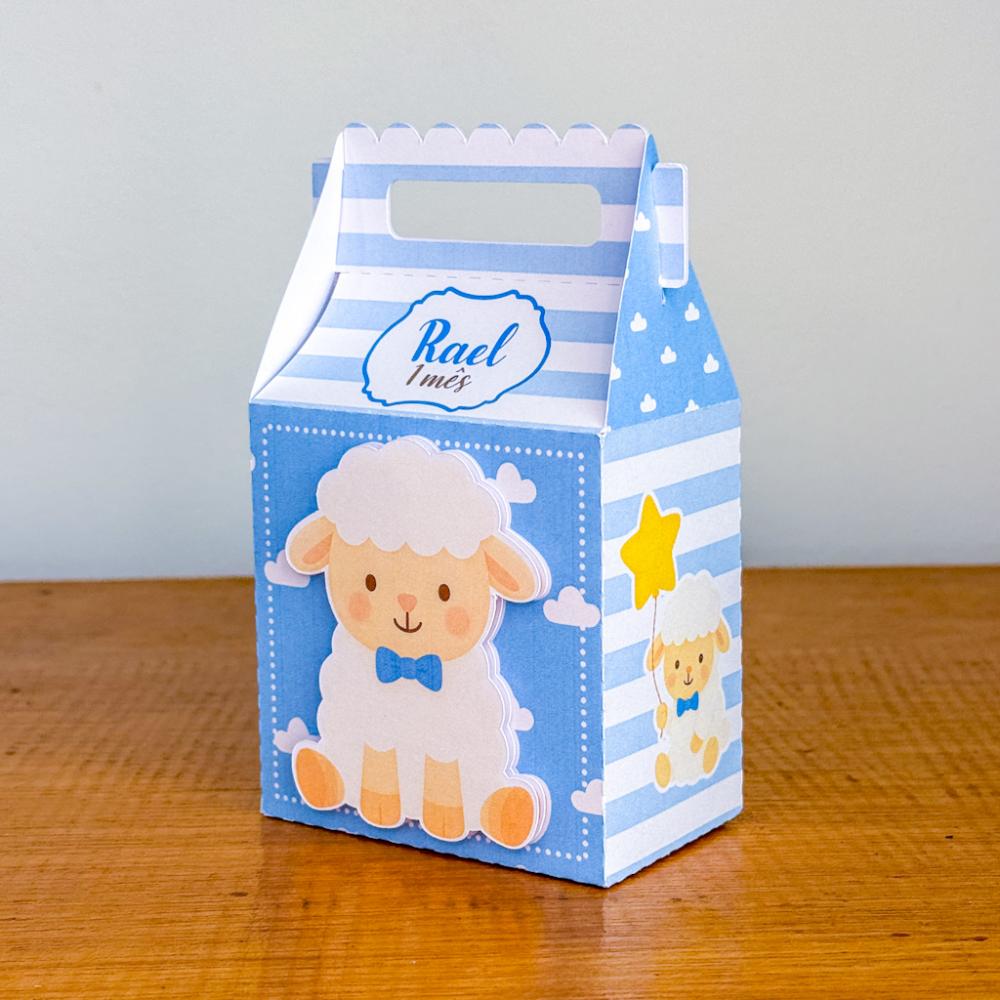 Kit Festa Personalizado Ovelhinha Azul (20 Peças)
