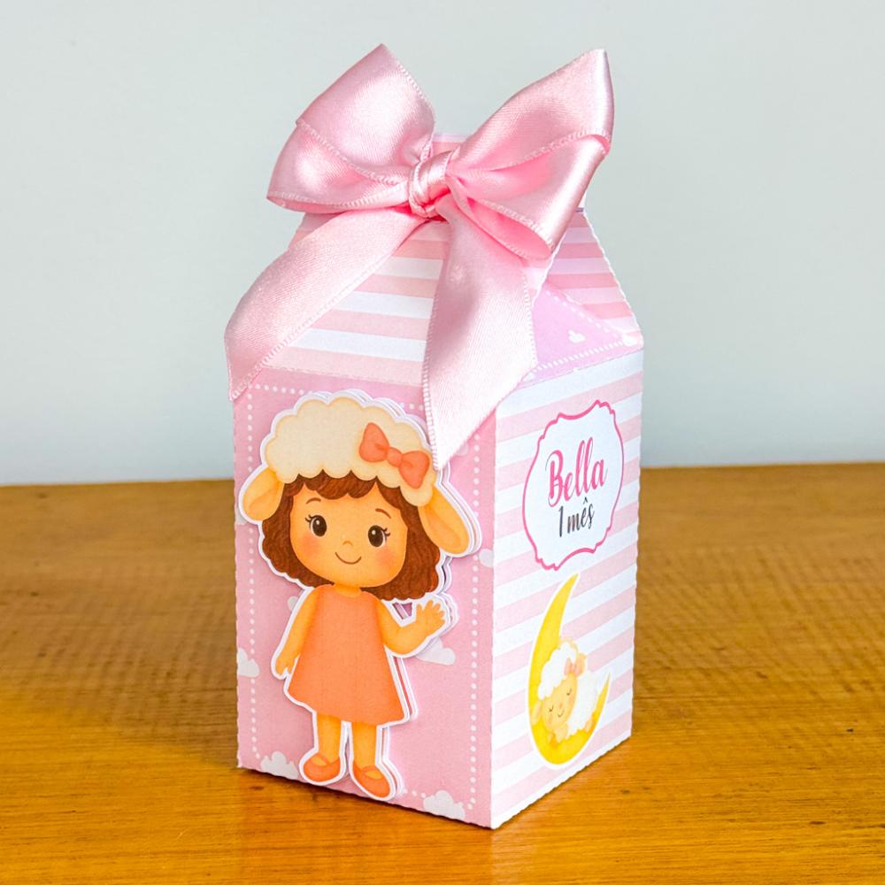 Kit Festa Personalizado Ovelhinha Rosa (20 Peças)