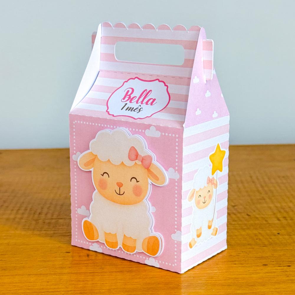 Kit Festa Personalizado Ovelhinha Rosa (20 Peças)