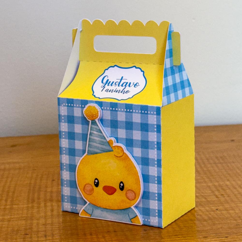 Kit Festa Personalizado Pintinho Amarelinho Azul (20 Peças)