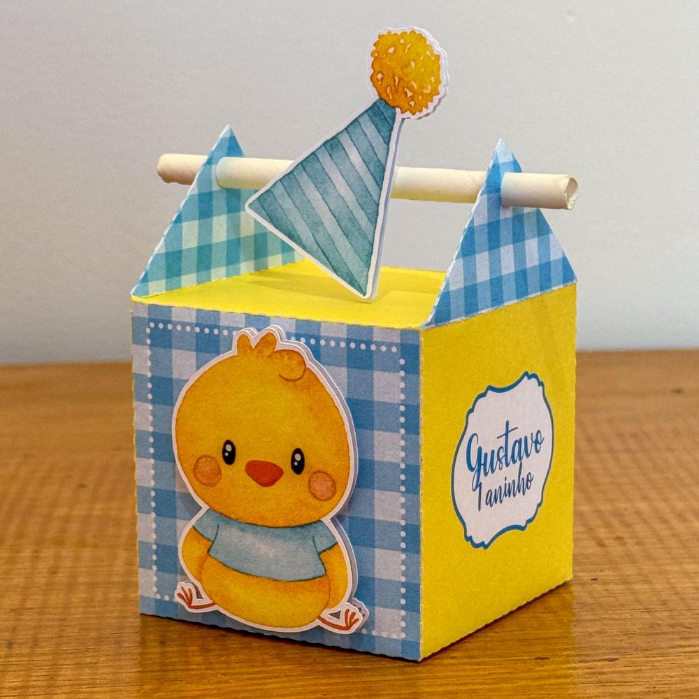 Kit Festa Personalizado Pintinho Amarelinho Azul (20 Peças)