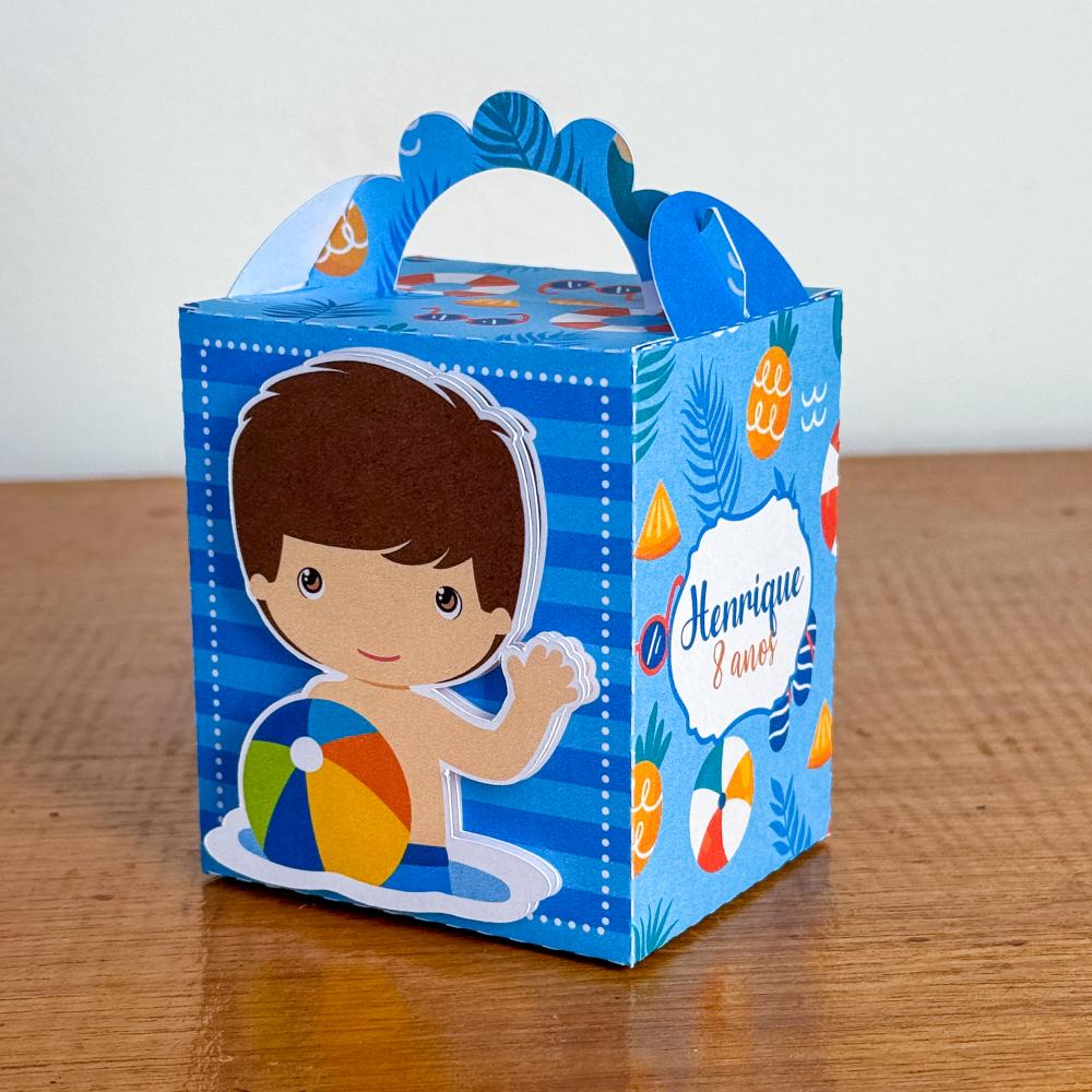 Kit Festa Personalizado Pool Party Menino (20 Peças)