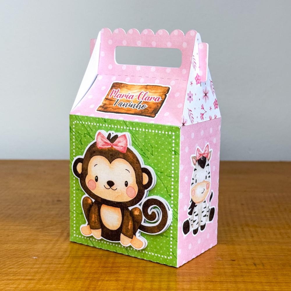 Kit Festa Personalizado Safari Rosa (20 Peças)