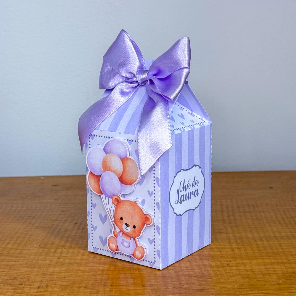 Kit Festa Personalizado Ursinha Lilás (20 Peças)