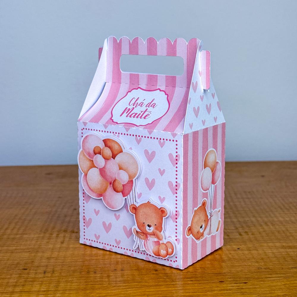 Kit Festa Personalizado Ursinha Rosa (20 Peças)