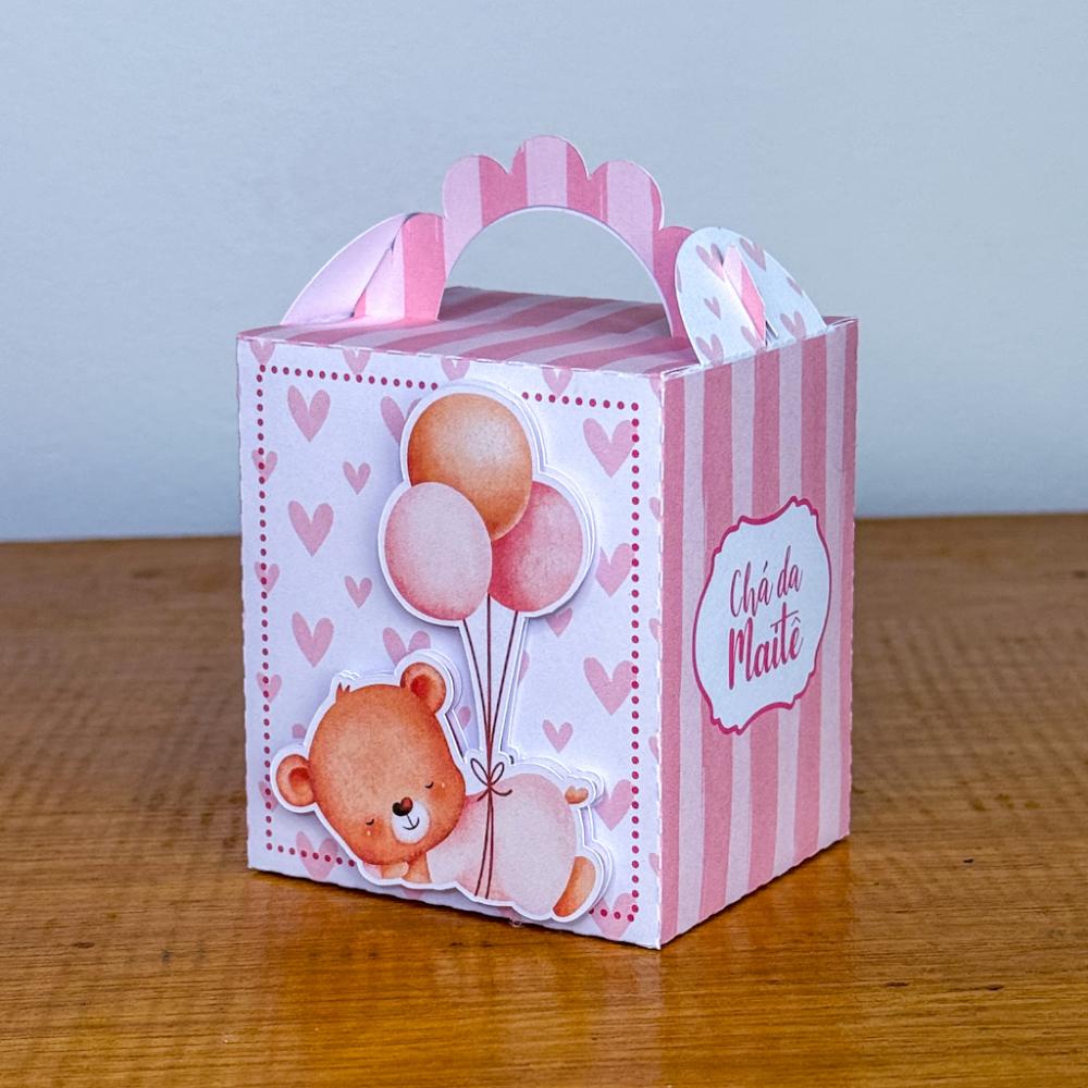 Kit Festa Personalizado Ursinha Rosa (20 Peças)
