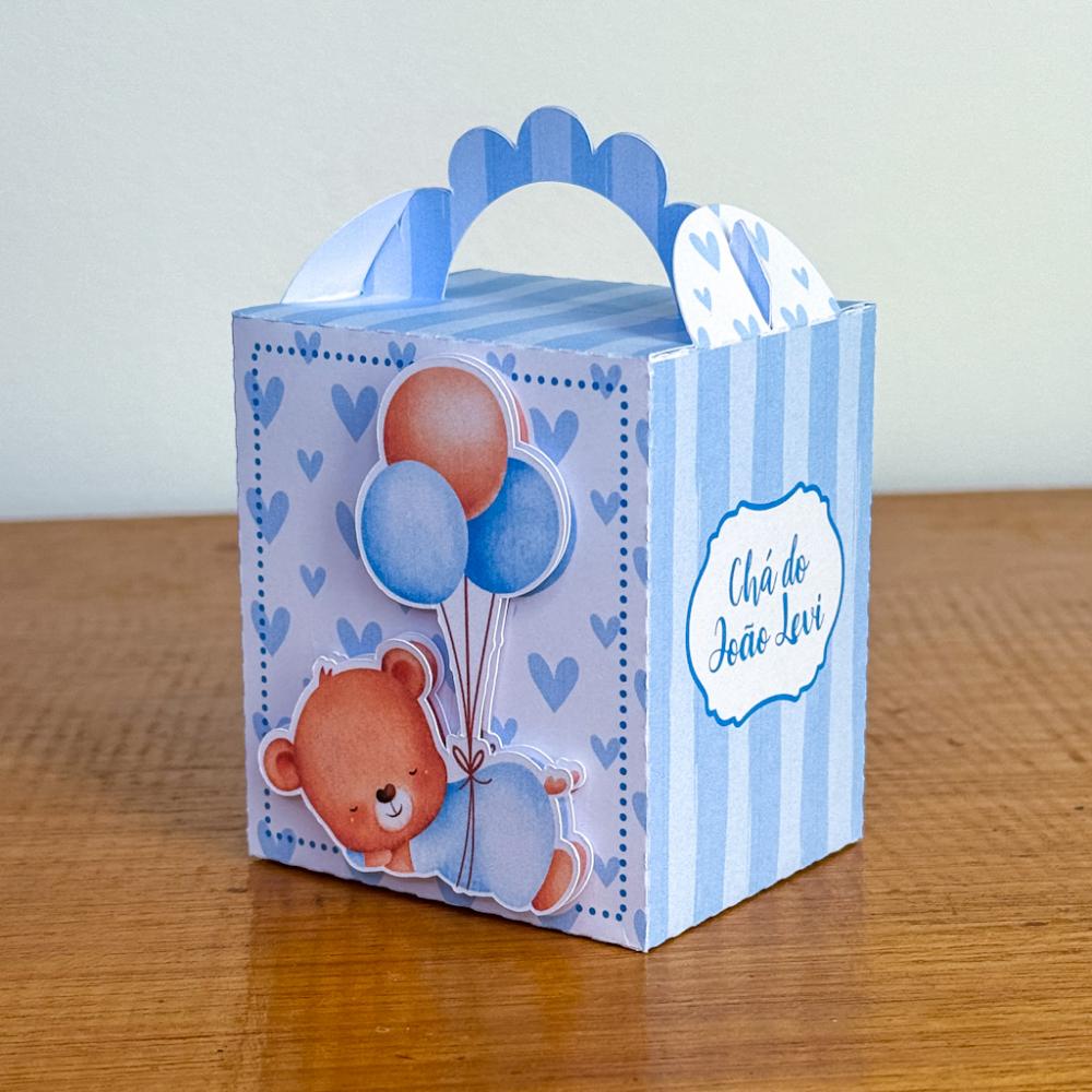 Kit Festa Personalizado Ursinho Azul (20 Peças)