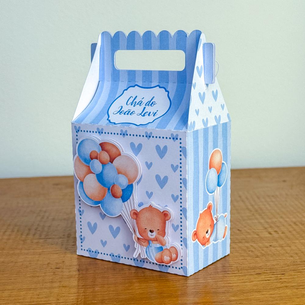 Kit Festa Personalizado Ursinho Azul (20 Peças)