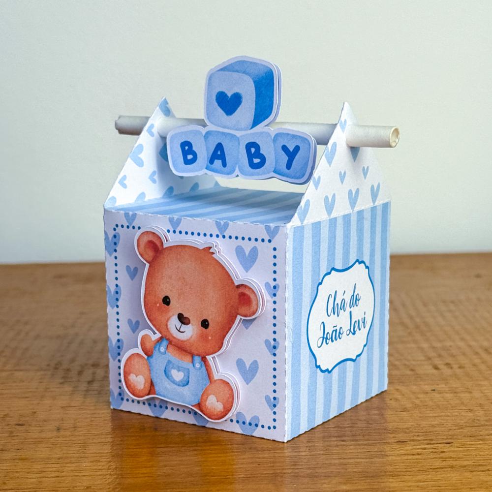 Kit Festa Personalizado Ursinho Azul (20 Peças)