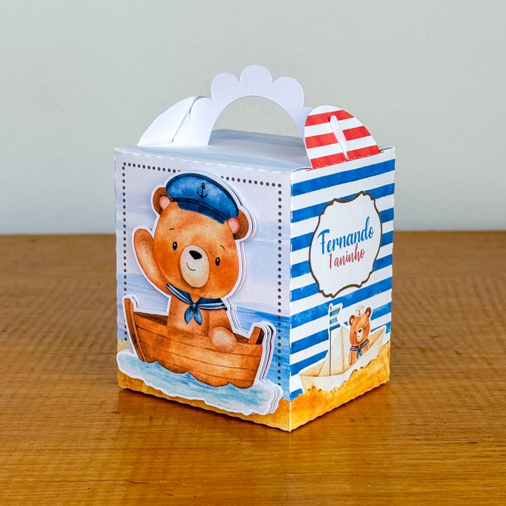 Kit Festa Personalizado Ursinho Marinheiro (20 Peças)
