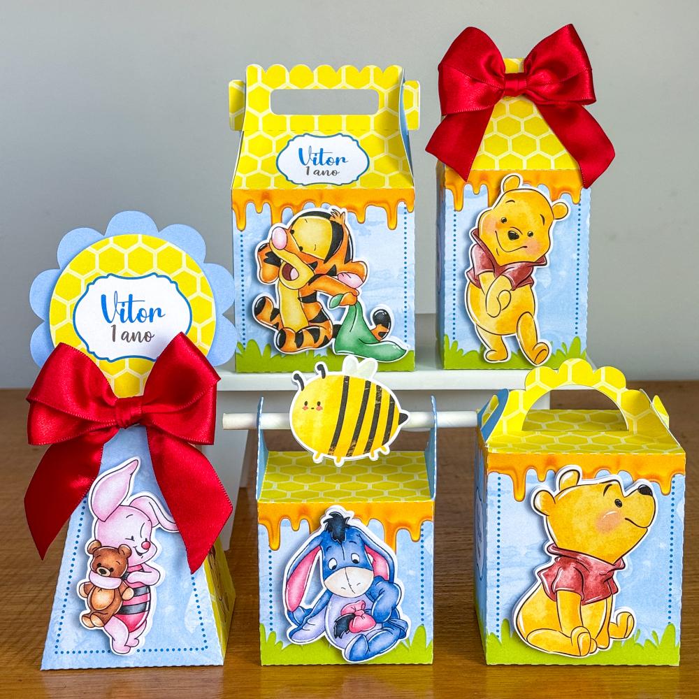 Kit Festa Personalizado Ursinho Pooh (20 Peças)