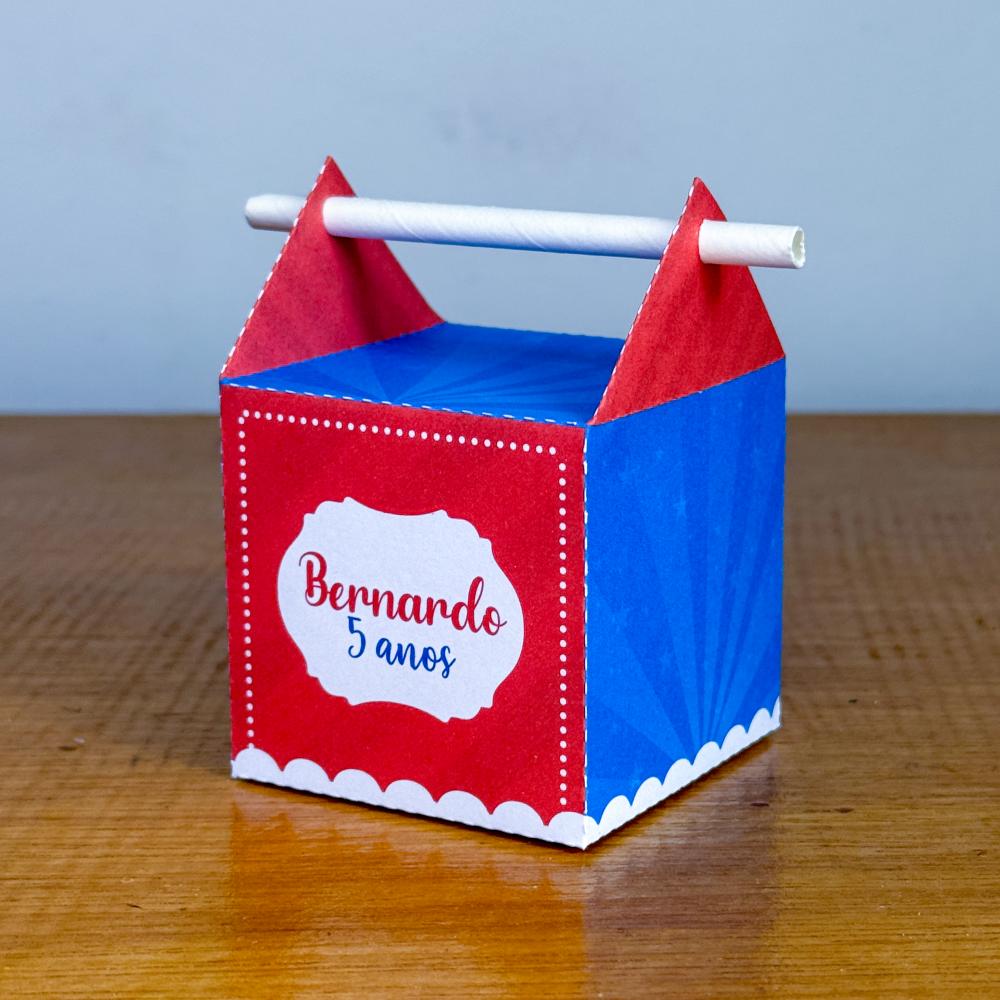 Kit Festa Personalizado Azul e Vermelho (20 Peças)