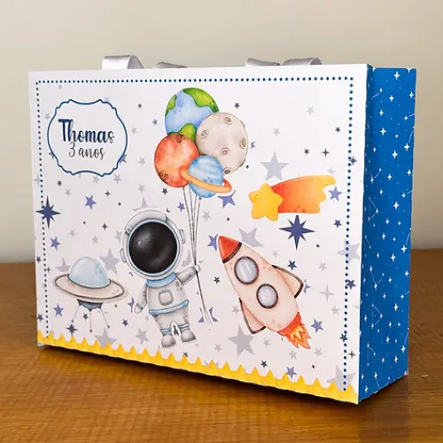 Sacolinha Personalizada Astronauta Menino
