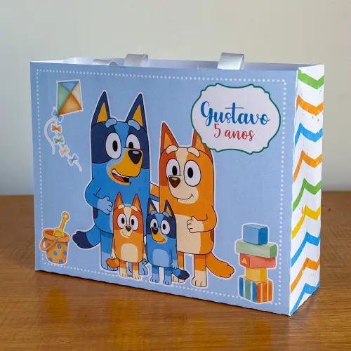 Sacolinha Personalizada Bluey Menino