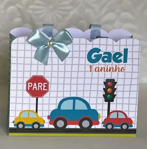 Sacolinha Personalizada Carrinhos