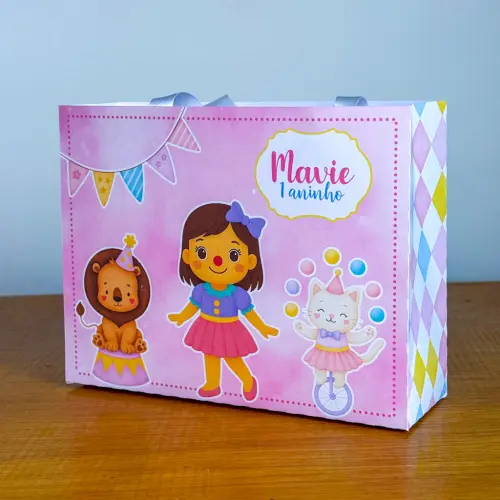 Sacolinha Personalizada Circo Menina
