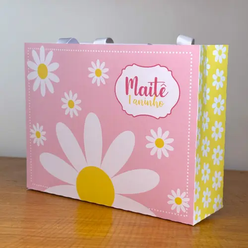 Sacolinha Personalizada Margarida Rosa