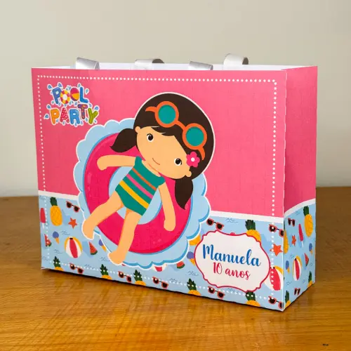 Sacolinha Personalizada Pool Party Menina