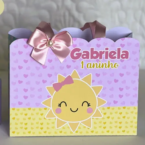 Sacolinha Personalizada Raio de Sol Menina