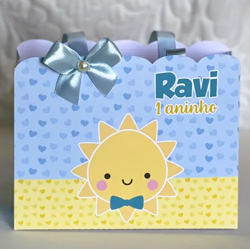 Sacolinha Personalizada Raio de Sol Menino