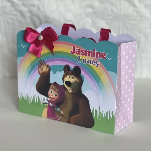 Sacolinha Personalizada Masha e o Urso