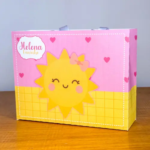 Sacolinha Personalizada Raio de Sol Rosa