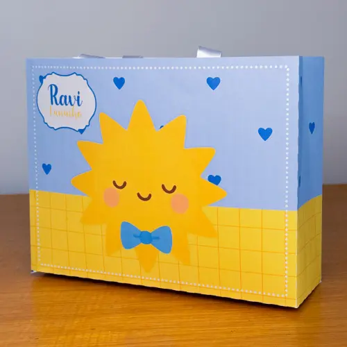 Sacolinha Personalizada Raio de Sol Azul