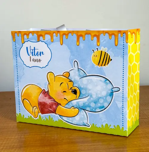 Sacolinha Personalizada Ursinho Pooh