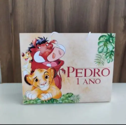 Sacolinha Personalizada Rei Leão