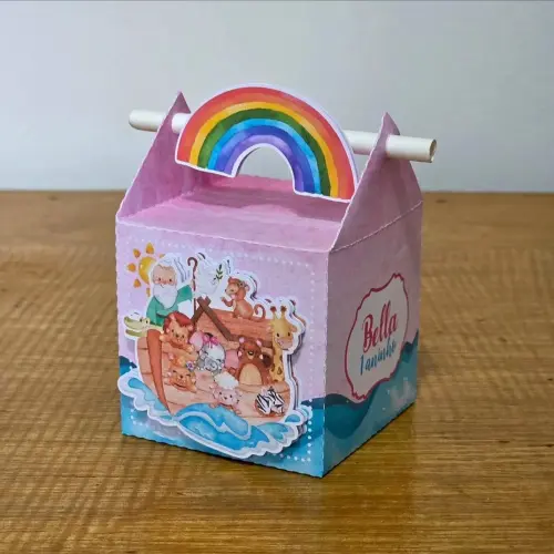Kit Festa Personalizado Arca de Noé Menina(20 Peças)