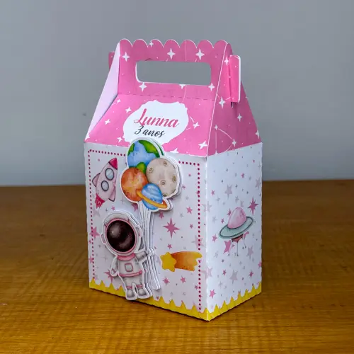 Kit Festa Personalizado Astronauta Menina (20 Peças)