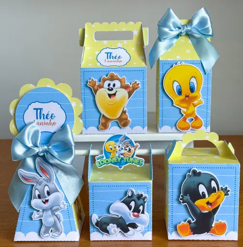 Kit Festa Personalizado Baby Looney Tunes  Menino (20 Peças)