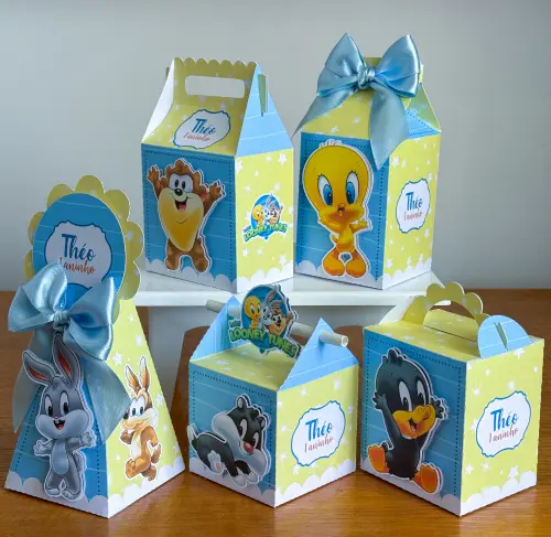 Kit Festa Personalizado Baby Looney Tunes  Menino (20 Peças)