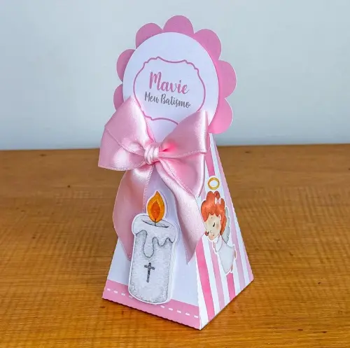 Kit Festa Personalizado Batizado Menina (20 Peças)