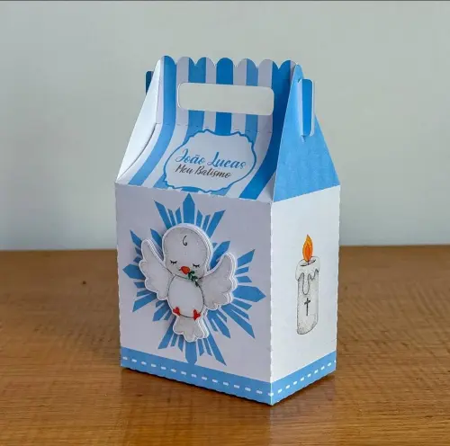 Kit Festa Personalizado Batizado Menino (20 Peças)
