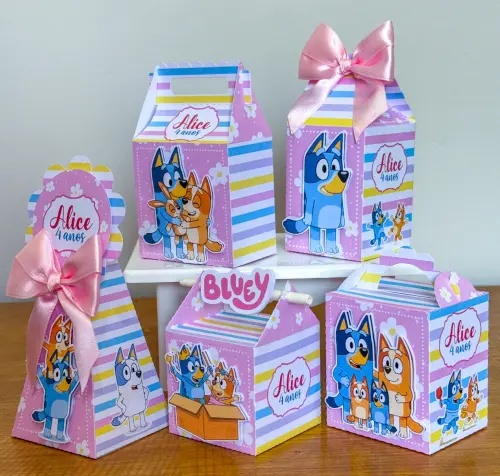 Kit Festa Personalizado Bluey Menina (20 Peças)