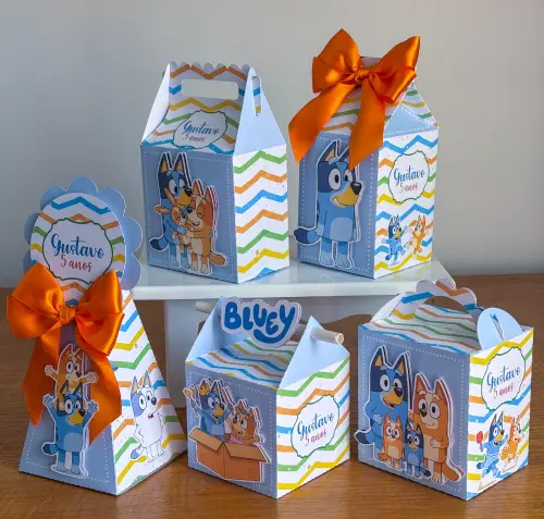 Kit Festa Personalizado Bluey Menino (20 Peças)