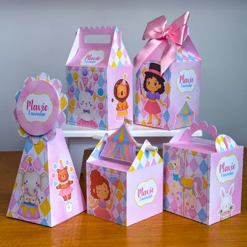 Kit Festa Personalizado Circo Menina (20 Peças)
