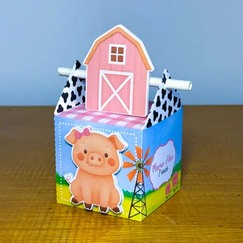 Kit Festa Personalizado Fazendinha Rosa (20 Peças)