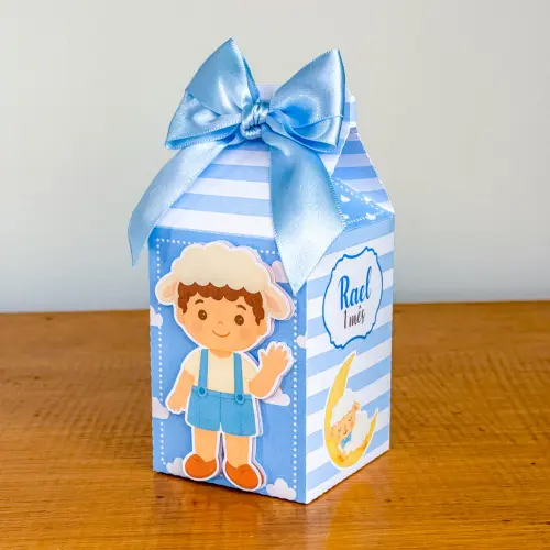 Kit Festa Personalizado Ovelhinha Azul (20 Peças)