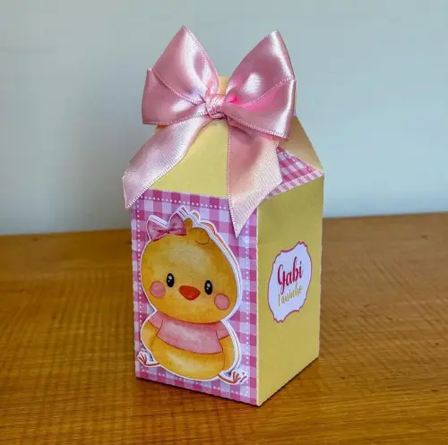 Kit Festa Personalizado Pintinha Amarelinha Rosa (20 Peças)