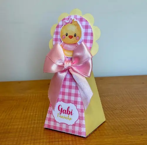 Kit Festa Personalizado Pintinha Amarelinha Rosa (20 Peças)