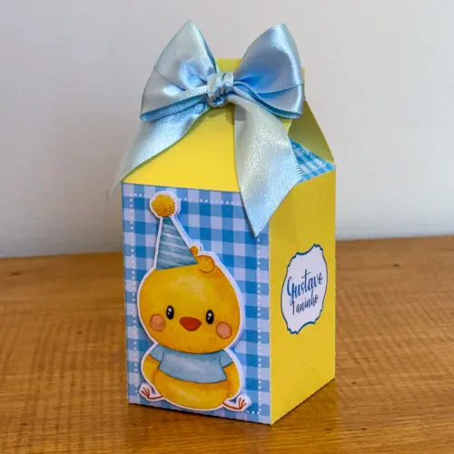Kit Festa Personalizado Pintinho Amarelinho Azul (20 Peças)