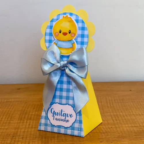 Kit Festa Personalizado Pintinho Amarelinho Azul (20 Peças)