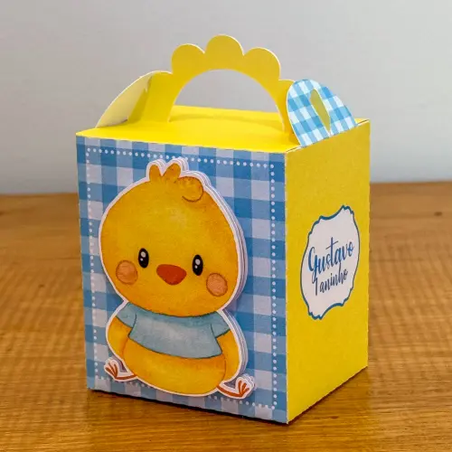 Kit Festa Personalizado Pintinho Amarelinho Azul (20 Peças)
