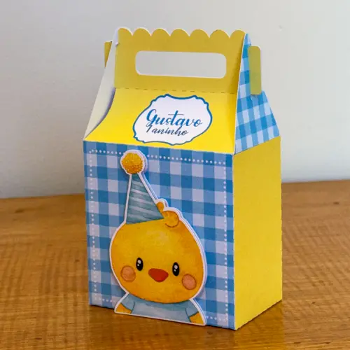 Kit Festa Personalizado Pintinho Amarelinho Azul (20 Peças)